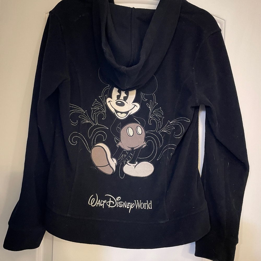 Disney World Mickey Mouse Black hooded Sweatshirt - Picture 2 of 5